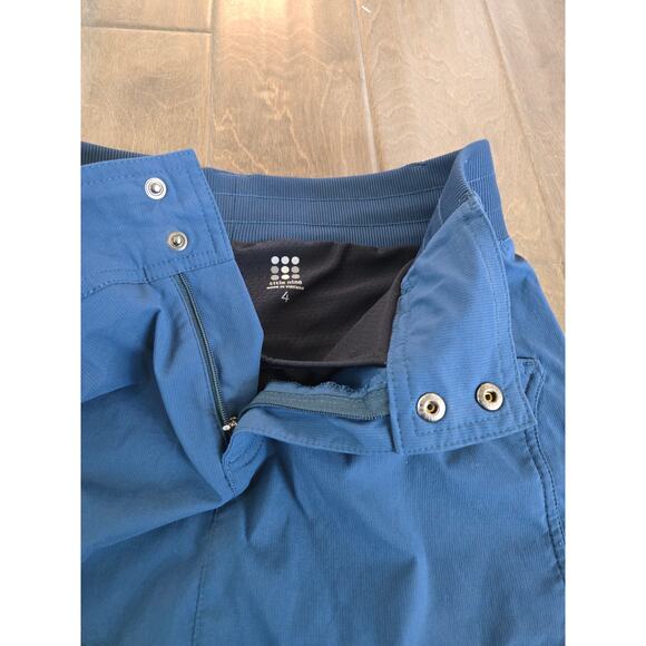 Title Nine Clamber Skirt Blue Size 4 Built In Shorts Performance Hiking Skort - Picture 3 of 6